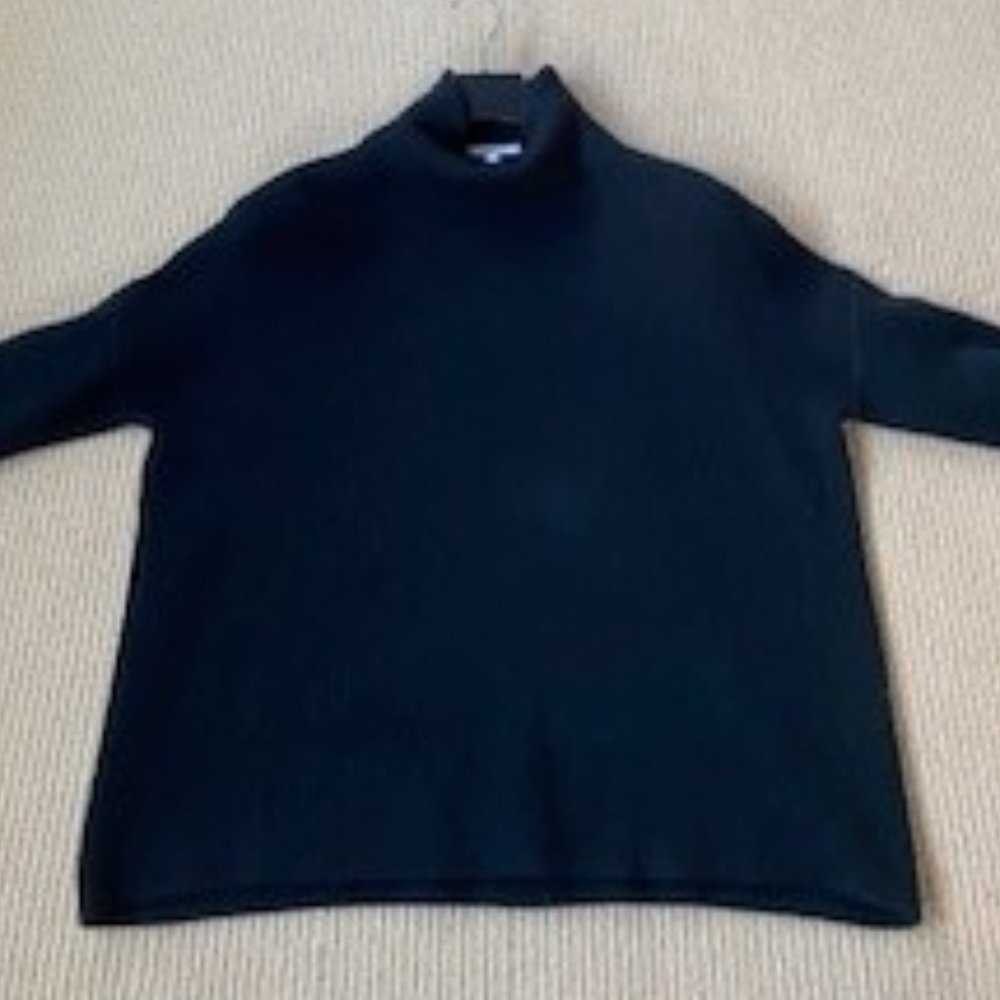 Boiled Cashmere Funnel Neck Pullover Vince Black XS